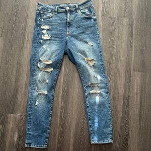 Women’s Skinny Distressed Blue Jeans